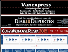 Tablet Screenshot of diariodeportes.com.co